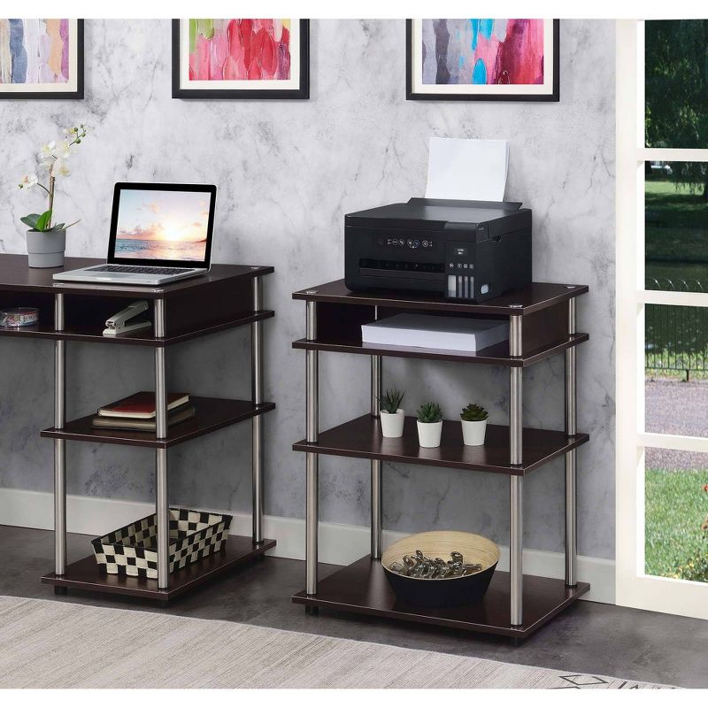 Designs2Go No Tools Printer Stand with Shelves Espresso - Breighton Home, 2 of 7