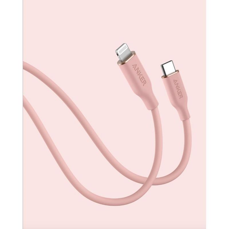 Anker PowerLine III Flow USB-C with Lightning Connector 6ft - Pink, 3 of 5