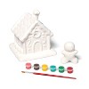 4pc Paint-Your-Own Wood Ceramic Gingerbread House Kit - Mondo Llama™ - image 2 of 4