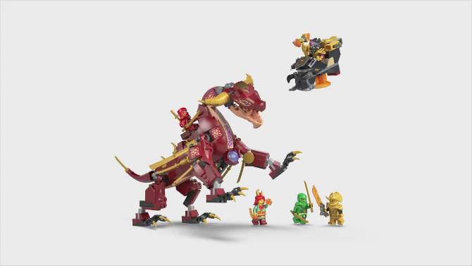 LEGO NINJAGO Heatwave Transforming Lava Dragon Building Toy 71793, 2 of 8, play video