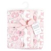 Hudson Baby Infant Girl Cotton Flannel Burp Cloths, Girl New Elephant 7-Pack, One Size - 2 of 4
