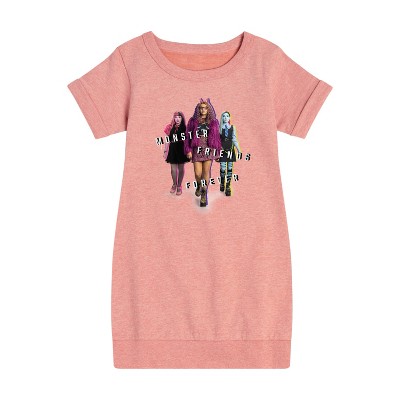 - Monster High - Monster Friends Forever Graphic Short Sleeve Fleece Dress
