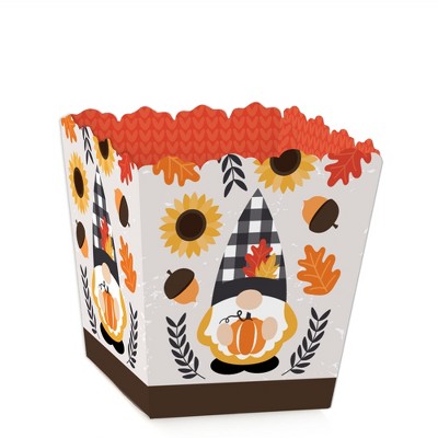 Big Dot of Happiness Fall Gnomes - Party Mini Favor Boxes - Autumn Harvest Party Treat Candy Boxes - Set of 12