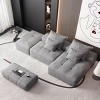 4 PCS Oversized Modular Sofa, 2 Seat DIY Layout Design Sofa with Chaise Lounge and Armrest and Ottoman, Tufted Sofa with Cushion-Coolbibila - 2 of 4