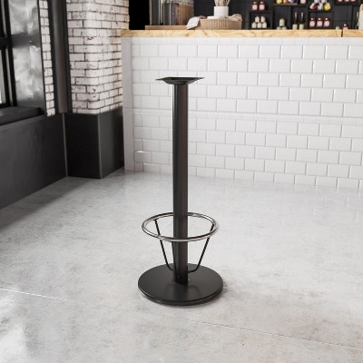 Beverly Black Iron Round Bar Height Table Base