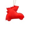SEVOBAL Tree Ornaments Set of 6 Santa Car Hanging Ornaments, Glittering Snowflake Christmas Tree Decorations, Multicolored, 6"*1.5"*4" - 2 of 4