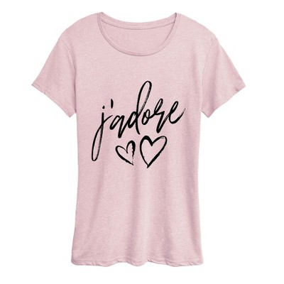 Women's - Instant Message - J'adore Short Sleeve Graphic T-Shirt