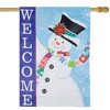 Northlight Joyful Snowman "Welcome" Christmas Outdoor Flag - 40" x 28" - 3 of 4