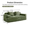 Modern Loveseat Sofa with Plush Corduroy Upholstery and No-Assembly Design for Living Room -3irtyhousy - 4 of 4