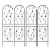 MAYEERTY 2 Pack Metal Garden Trellis 71 x 19.7 Inch Rustproof Climbing Plants Support Butterfly Deco Black Outdoor Flower - 4 of 4