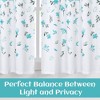 Farmhouse Watercolor Floral Flower Leaf Design Kitchen Curtains for Cafe Bathroom - 3 of 4