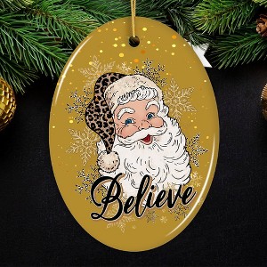Vintage Believe Santa Christmas Ornament| OrnamentallyYou - 1 of 4
