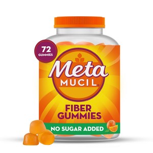 Metamucil Fiber Supplement Sugar-free Gummies - Orange - 72ct - 1 of 4