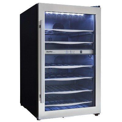 Danby 38-Bottle Black Stainless Steel Dual-Zone Wine Cooler