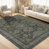 Area Rug for Bedroom Distressed Oriental Office Carpet Low Pile Neutral Soft Nursery Carpet Non Slip Washable Farmhouse Area Rug - 2 of 4