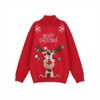 Clearlove Girls Christmas Turtleneck Sweaters, Kids Long Sleeve Chunky Knit Pullover, Winter Xmas Warm Cute Funny Jumper Tops - 2 of 4