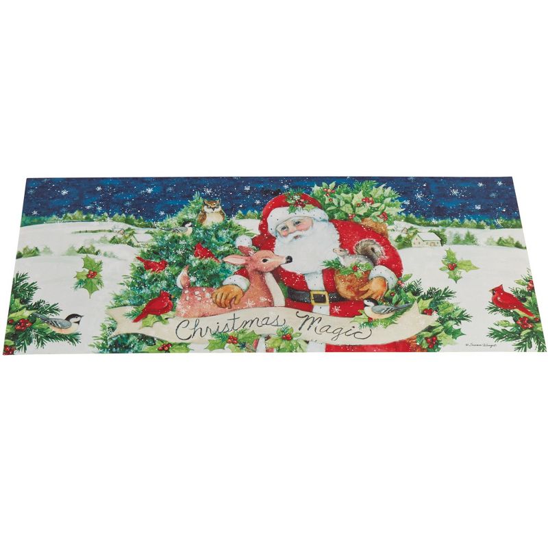 Collections Etc Charming Santa and Friends Christmas Magic Runner 2X4 FT, 1 of 4
