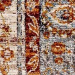 beige, black, blue, burnt orange, dark red, white