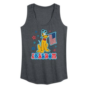 Women's - Disney - Pluto Freedom Graphic Racerback Tank - 1 of 4