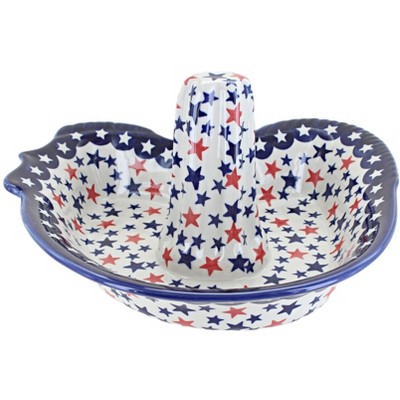Blue Rose Polish Pottery A155 Andy Vertical Chicken Baker