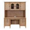 Modern Wood Credenza and Hutch Laurel Collection Light Brown - Martin Furniture: Wire Brushed, Arched Panels - image 2 of 4