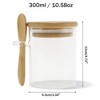 Unique Bargains with Bamboo Lid Decorative Jars Wood Color Clear 1 Pcs - 3 of 4