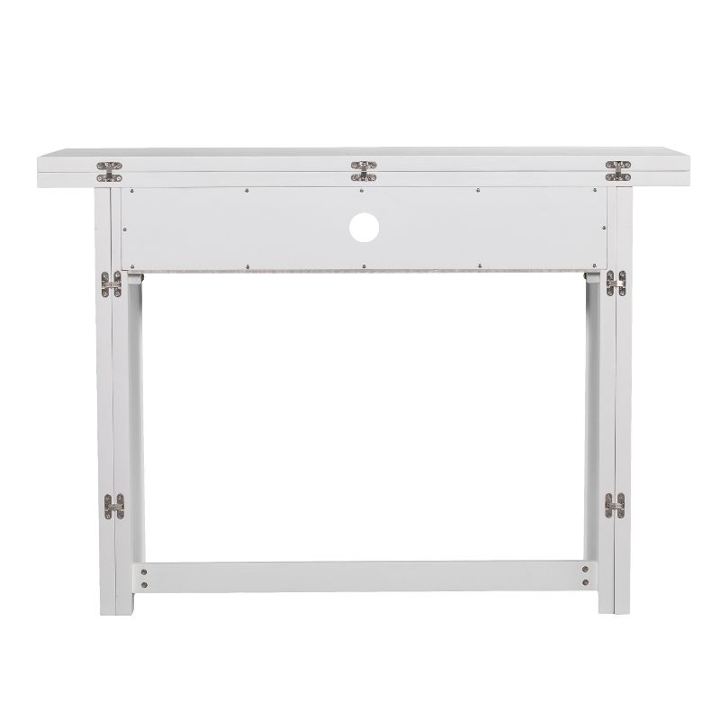 Klint Convertible Console To Extendable Dining Table White - Aiden Lane, 4 of 12