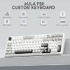 AULA F99 Wireless Mechanical Keyboard, Tri-Mode BT5.0 2.4GHz USB-C, Hot Swappable, RGB, Linear Switches, Gaming, Black/Grey/White - 2 of 4