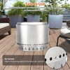 20.5" Smokeless Fire Pit with Air Switch, Wood Burning Portable Stainless Steel Outdoor Firepit with Removable Stand and Ash Pan - 2 of 4