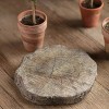 Slickblue 12" Faux Bois Cement Log Display Riser, Rustic Platform for Candles, Plants, or Tabletop Décor - 2 of 3