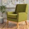 KTMBDW Mid-Century Accent Chair, Modern Upholstered Armchair  with Wood Leg, Comfy Single Reading Accent Chairs for Living Room Bedroom - 2 of 4