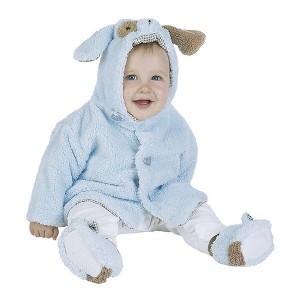 Bearington Baby Waggles Blue Puppy Dog Hooded Coat (06-12 Months) - 1 of 2