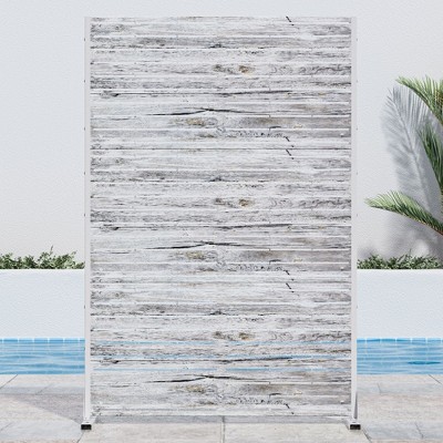 PexFix 72 in. x 47 in. Outdoor Privacy Rectangle Screen Galvanized Steel Panel Divider in White
