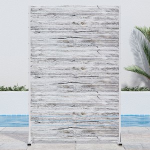 PexFix 72 in. x 47 in. Outdoor Privacy Rectangle Screen Galvanized Steel Panel Divider in White - 1 of 4