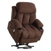 Ridstar Rocking Massage Chair with Heating Function and Cup Holder For Bedroom & Living Room-Brown - 2 of 4