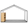 Whisen Full Size Metal House Bed with Built-In Shelves and Dreamy LED Lighting , A Better Sleeping Environment - 4 of 4