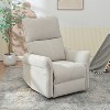 PAGED Modern 360 Degree Swivel Recliner Chair, PU Leather Rocking Chair with Side Pocket, Comfy Accent Chair for Bedroom, Living Room - 2 of 4
