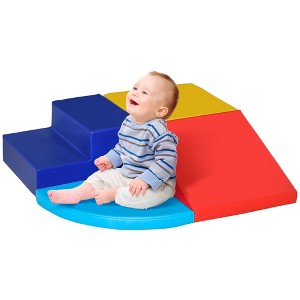 Angel Sar 4 Piece Soft Foam Climber Set for Toddlers, Multi-Color Climbing & Sliding Activity Playset for Indoor Play, Ages 1-3 - 1 of 4