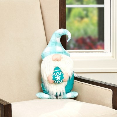 Gnome Shaped Embroidered Polyester Throw Pillow