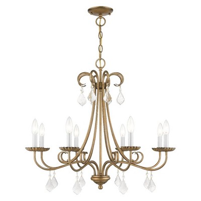 Livex Lighting Daphne 8 - Light Chandelier in  Antique Gold Leaf