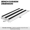 Crestlive Products Outdoor Bench Cushion with Ties Water Resistant Fabric Durable Thicken Memory Foam for Loveseat Couch Porch Swing - 2 of 4