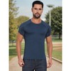 INSPIRE CHIC Men's Workout Stretch Crew Neck Short Sleeve Sport Running T-Shirts - 4 of 4