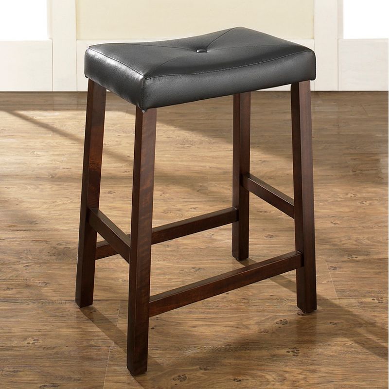 Set of 2 24" Upholstered Saddle Seat Counter Height Barstools  - Crosley, 3 of 6