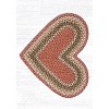 Earth Rugs Olive/ Burgundy/ Gray Heart Braided Jute Rug – Handcrafted Rustic Farmhouse Accent 20" × 30" - 2 of 3