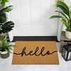 Northlight Natural Coir "Hello" Outdoor Doormat 18" x 30" - 2 of 4