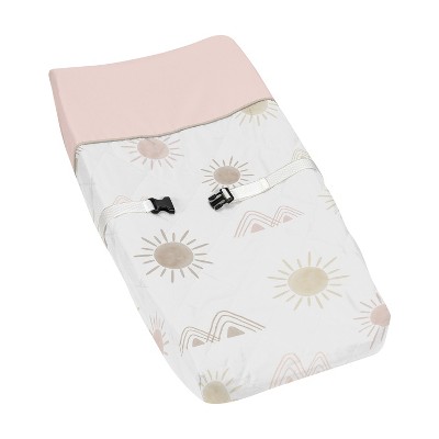 Sweet Jojo Designs Girl Changing Pad Cover Desert Sun Pink Mauve and Taupe