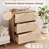 31.5" Sideboard Buffet with Handmade Rattan Doors. Free-standing Kitchen Storage Cabinet for Living Room, Hallway, Dining Room, or Entryway - 4 of 4