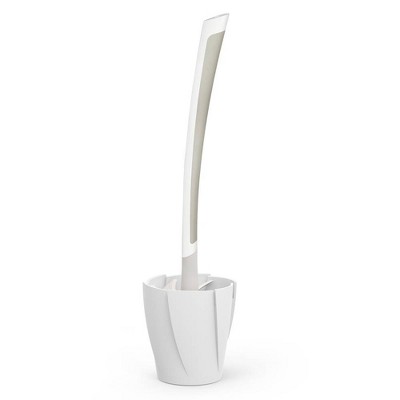 Better Living White Rubber Toilet Brush and Holder