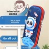 Pencil Case for Girls Boys, Waterproof 3D Large Capacity Portable Cartoon Pencil Box Organizer for Kids Elementary School Blue - 4 of 4