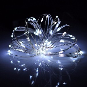 Perfect Holiday 100 LED Silver Copper Fairy Light Plug in OEM - White - 1 of 2
